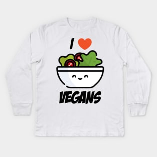 I love Vegans · 0008 Kids Long Sleeve T-Shirt
